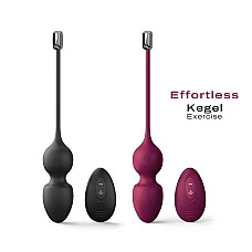 Вагінальні кульки Dorcel LOVE BALLS BLACK, вібрації та рухи внутрішньої кульки, пульт ДК