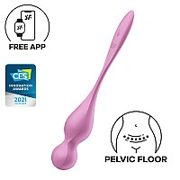 Вагінальні кульки з вібрацією Satisfyer Love Birds 1 Connect App Pink
