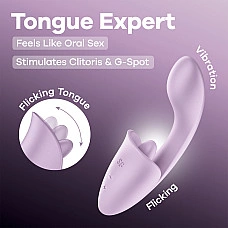 Вагинально-клиторальный вибратор Satisfyer Tongue Expert с язычком