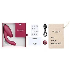 Двойной вакуумный клиторальный стимулятор Womanizer Duo 2 - Bordeaux, независимые моторы