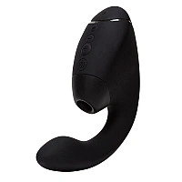 Двойной вакуумный клиторальный стимулятор с вибрацией Womanizer Next Duo - Black