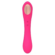 Вибратор и вакуумный клиторальный стимулятор 2-в-1 Alive Quiver Magenta Pink обновленная модель