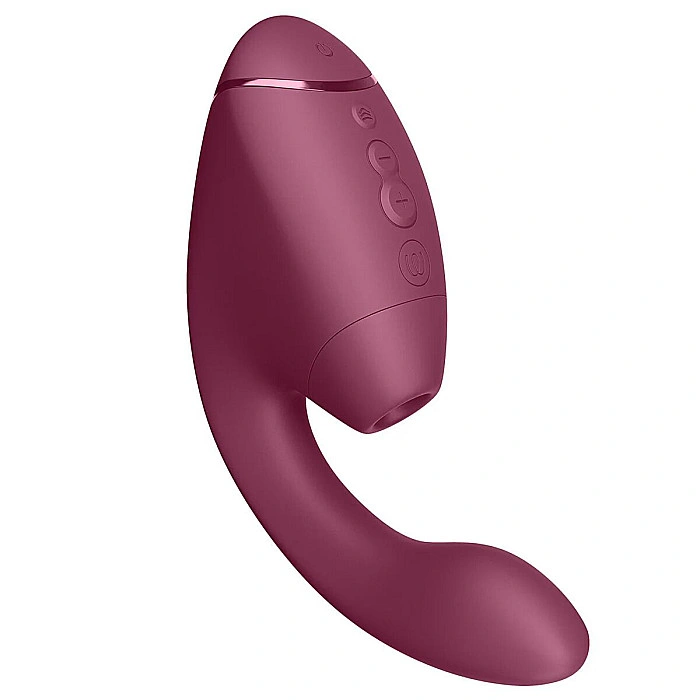 Двойной вакуумный клиторальный стимулятор с вибрацией Womanizer Next Duo - Dusky Pink