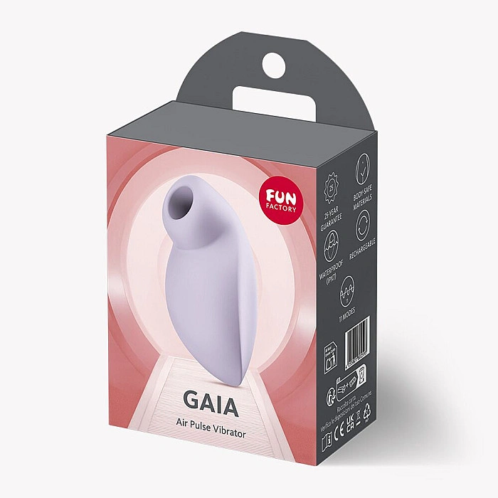 Вакуумный стимулятор Fun Factory Gaia Purple, 11 режимов работы, перезаряжаемый