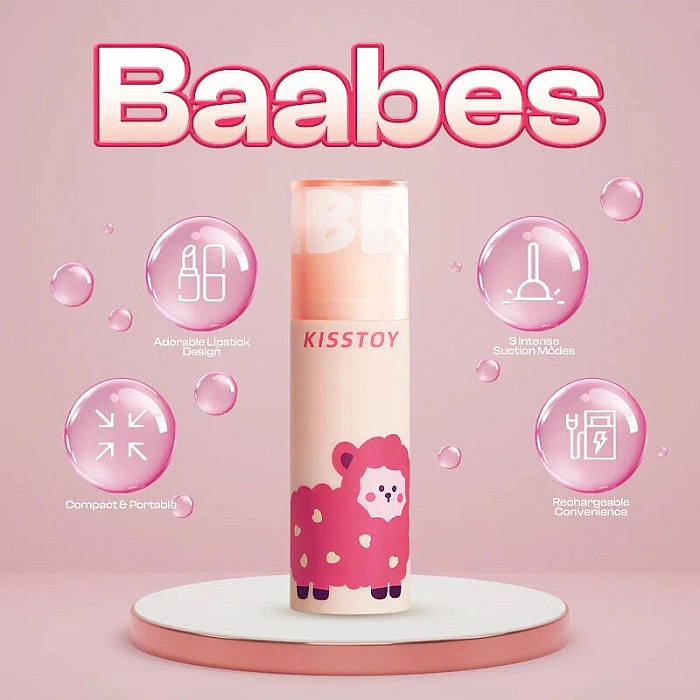 Вакуумный стимулятор KISSTOY Baabes, миниатюрный, 3 уровня интенсивности вакуума