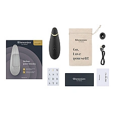Вакуумный клиторальный стимулятор Womanizer Premium 2 - Black, функции Autopilot и Smart Silence