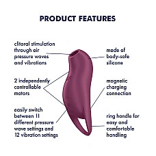 Вакуумный клиторальный стимулятор с вибрацией Satisfyer Pocket Pro 1 Purple