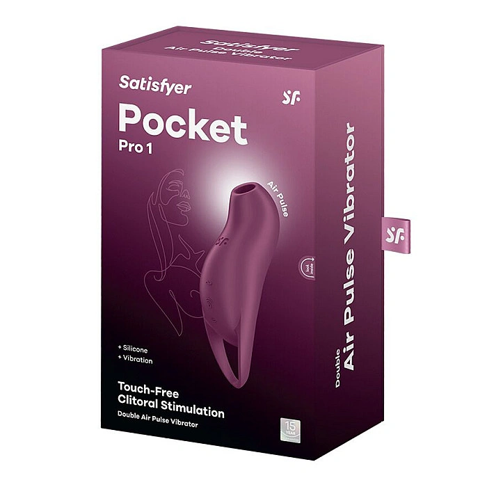 Вакуумный клиторальный стимулятор с вибрацией Satisfyer Pocket Pro 1 Purple