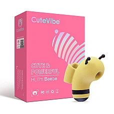 Вакуумний стимулятор із мікрострумами CuteVibe Beebe Yellow, на палець