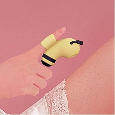 Вакуумний стимулятор із мікрострумами CuteVibe Beebe Yellow, на палець