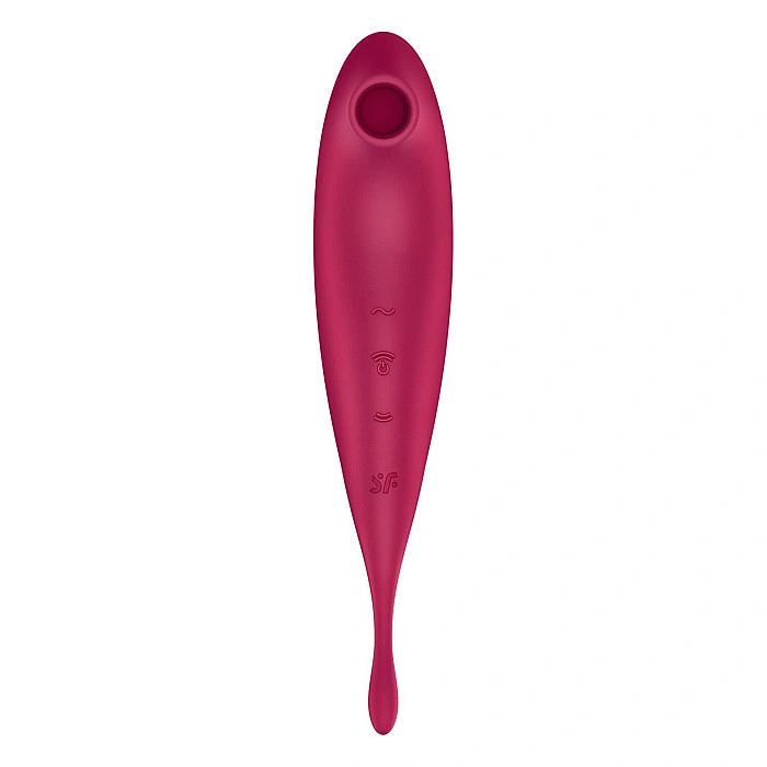 Смарт-вибратор для клитора с вакуумной стимуляцией Satisfyer Twirling Pro+ dark red