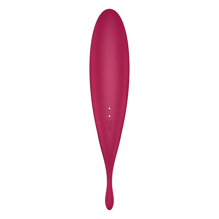 Смарт-вибратор для клитора с вакуумной стимуляцией Satisfyer Twirling Pro+ dark red