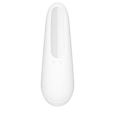 Вакуумный клиторальный стимулятор Satisfyer Curvy 1+ White с управлением через интернет