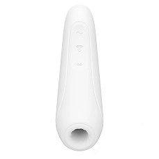 Вакуумный клиторальный стимулятор Satisfyer Curvy 1+ White с управлением через интернет