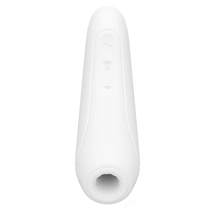 Вакуумный клиторальный стимулятор Satisfyer Curvy 1+ White с управлением через интернет