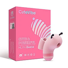 Вакуумний стимулятор із мікрострумами CuteVibe Beebe Pink, на палець