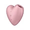 Вакуумный стимулятор-сердечко с вибрацией Satisfyer Cutie Heart Light Red