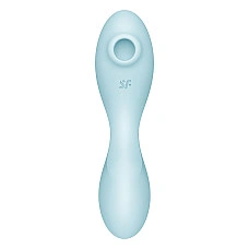 Вакуумный смарт-стимулятор с вибрацией Satisfyer Curvy Trinity 5 (Blue), управление со смартфона
