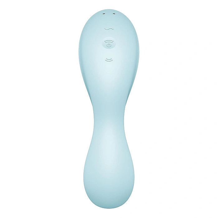 Вакуумний смарт-стимулятор із вібрацією Satisfyer Curvy Trinity 5 (Blue), керування зі смартфона