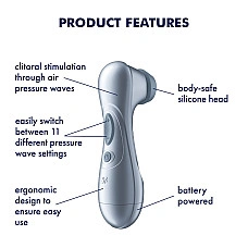 Вакуумный клиторальный стимулятор Satisfyer Pro 2 Generation 2 Battery Series Light Blue