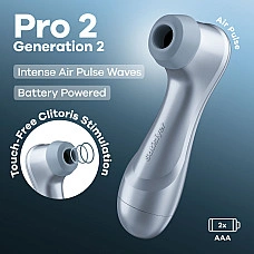 Вакуумный клиторальный стимулятор Satisfyer Pro 2 Generation 2 Battery Series Light Blue