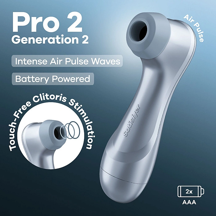 Вакуумный клиторальный стимулятор Satisfyer Pro 2 Generation 2 Battery Series Light Blue