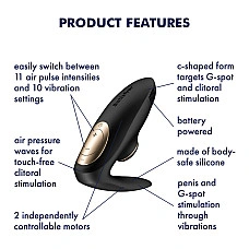 Вакуумный вибратор для пар Satisfyer Pro 4 Couples Battery Series, подходит для секса в паре