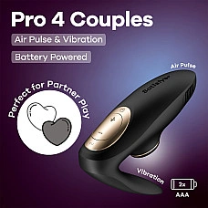 Вакуумный вибратор для пар Satisfyer Pro 4 Couples Battery Series, подходит для секса в паре