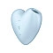 Вакуумный стимулятор-сердечко с вибрацией Satisfyer Cutie Heart Blue