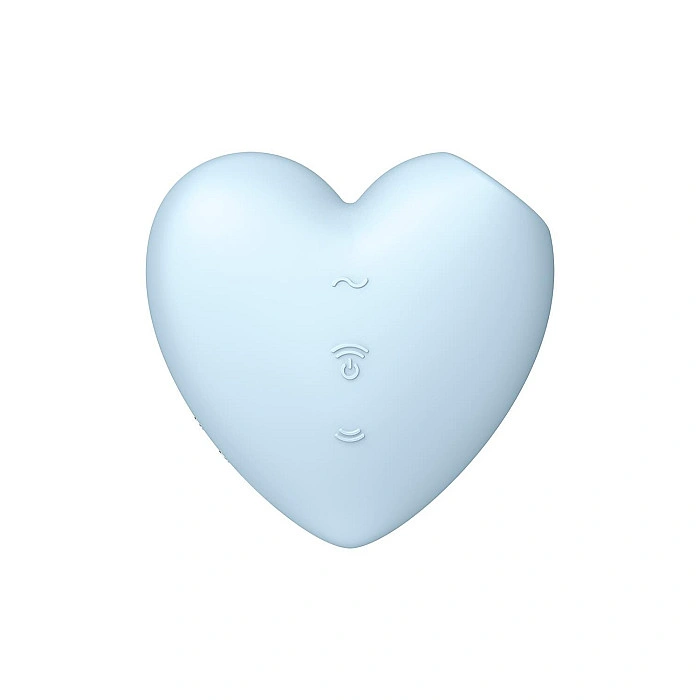 Вакуумный стимулятор-сердечко с вибрацией Satisfyer Cutie Heart Blue