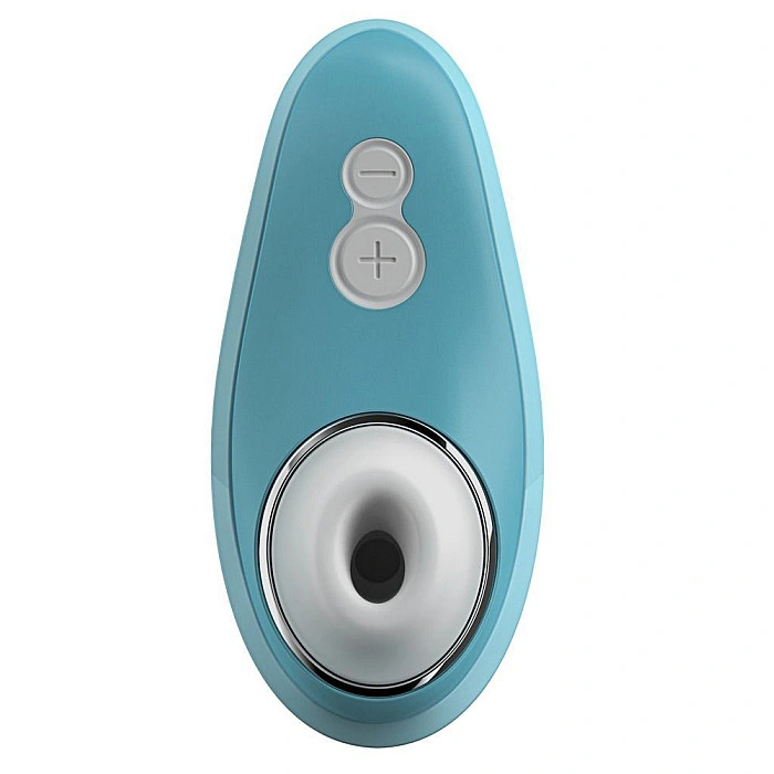 Вакуумный клиторальный стимулятор Womanizer Liberty Blue, магнитная крышка, 2 насадки