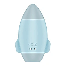 Вакуумний стимулятор з вібрацією Satisfyer Mission Control Blue, 2 незалежні мотори