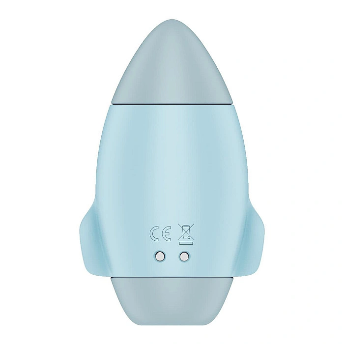 Вакуумный стимулятор с вибрацией Satisfyer Mission Control Blue, 2 независимых мотора