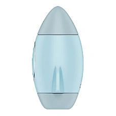 Вакуумний стимулятор з вібрацією Satisfyer Mission Control Blue, 2 незалежні мотори