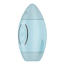 Вакуумний стимулятор з вібрацією Satisfyer Mission Control Blue, 2 незалежні мотори