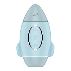 Вакуумний стимулятор з вібрацією Satisfyer Mission Control Blue, 2 незалежні мотори