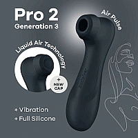 Вакуумный клиторальный стимулятор Satisfyer Pro 2 Generation 3 with Liquid Air Dark Grey
