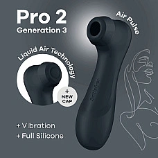 Вакуумный клиторальный стимулятор Satisfyer Pro 2 Generation 3 with Liquid Air Dark Grey