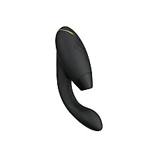 Двойной вакуумный клиторальный стимулятор Womanizer Duo 2 - Black, независимые моторы