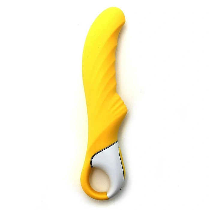 Мощный вибратор Satisfyer Vibes Yummy Sunshine с гибким стволом и стимулирующим рельефом, 12 режимов