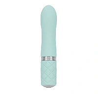 Роскошный вибратор PILLOW TALK - Flirty Teal с кристаллом Swarovski, гибкая головка