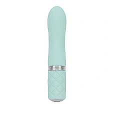 Розкішний вібратор PILLOW TALK - Flirty Teal з кристалом Сваровські, гнучка голівка
