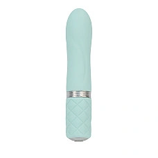 Розкішний вібратор PILLOW TALK - Flirty Teal з кристалом Сваровські, гнучка голівка