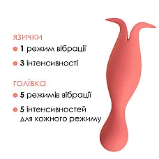 Подвійний вібратор точки G із язичками для клітора Svakom Siren Coral