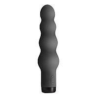 Вибратор S Pleasures Bullets Obsidian, черный, в виде ряда шариков, 10 режимов, диаметр 4 см