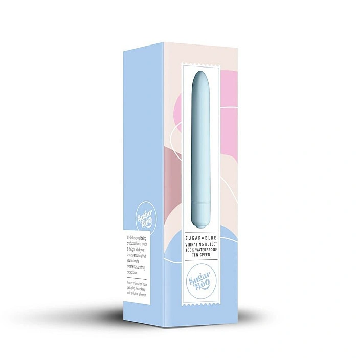 Мини-вибратор SugarBoo Sugar Blue, 10 уровней интенсивности