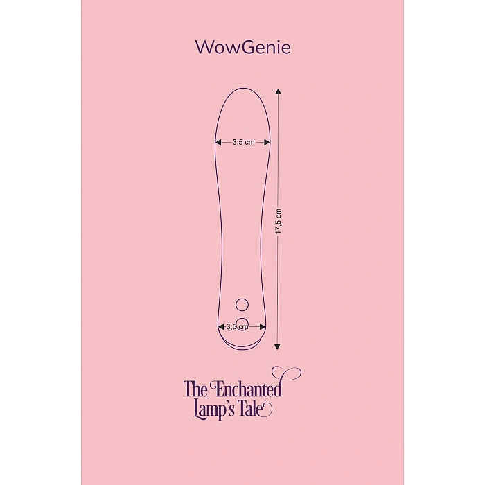 Вибратор с подогревом FairyGasm WowGenie green, подогрев до 42 °C