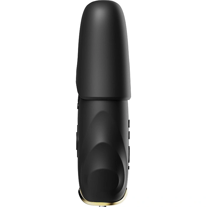 Смарт-вібратор для грудей Zalo - Nave Obsidian Black, пульт ДК, робота через додаток