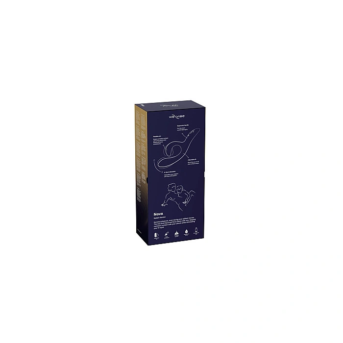 Смарт вибратор-кролик We-Vibe Nova Midnight Blue, эргономичный, регулируемый угол наклона ствола