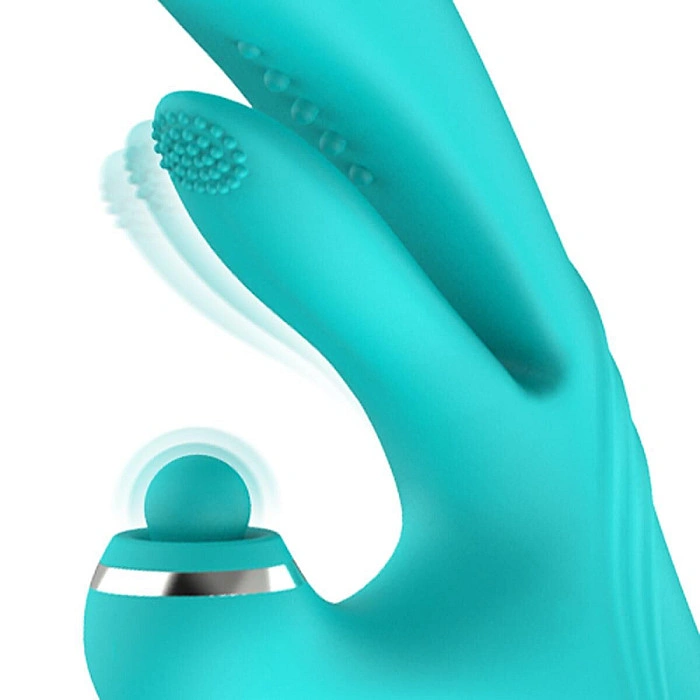 Вибратор-кролик с вагинальным отростком Good Vibes Only – Lisa Thrusting Rabbit Vibrator with G-Spot Stimulator